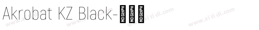 Akrobat KZ Black字体转换